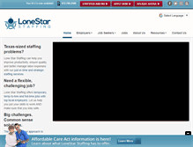 Tablet Screenshot of lonestarstaffing.biz